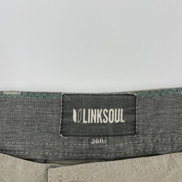 LINKSOUL Khaki Lightweight Golf Pant Mens 36R Straight Leg Comfort Stretch - Picture 3 of 8